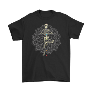 Yoga T-shirt, Chakras T-shirt, Meditation and Yoga Shirt, Yoga Pose Skeleton T-shirt