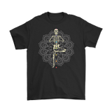 Yoga T-shirt, Chakras T-shirt, Meditation and Yoga Shirt, Yoga Pose Skeleton T-shirt