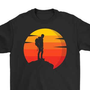 Hiker T-shirt, Gift for Hiker, Hiking Shirt, T-shirt for Hiker, Hiker at Sunset T-shirt