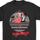 Funny Flamingo T-shirt, Funny Flamingo Gift, Flamingo Skater Shirt, Flamingo T-shirt, Skater Shirt