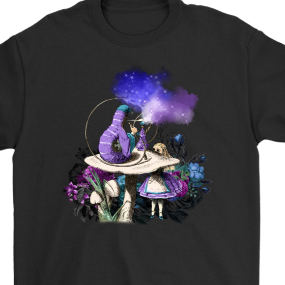 Alice in Wonderland T-shirt, Alice and the Caterpillar, Alice in Wonderland Gift, Funny Alice in Wonderland T-shirt