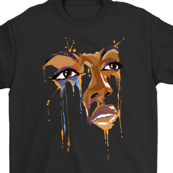 Crying Face T-shirt, Gift of Crying Face, Dripping Face Shirt, Crying Face Shirt