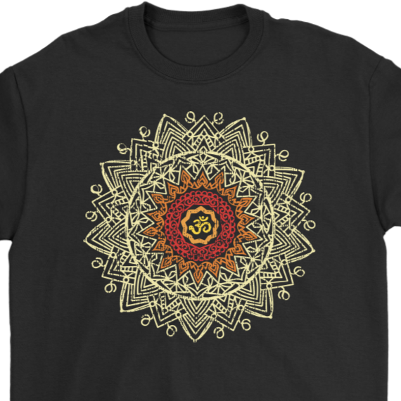Om Mandala T-shirt, Gift for Meditation, Om Mandala Yoga Shirt, Mandala T-shirt