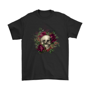 Floral Skull T-shirt, Skull Gift, Skull Shirt, Skull T-shirt, Floral Skull Gift