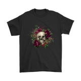 Floral Skull T-shirt, Skull Gift, Skull Shirt, Skull T-shirt, Floral Skull Gift