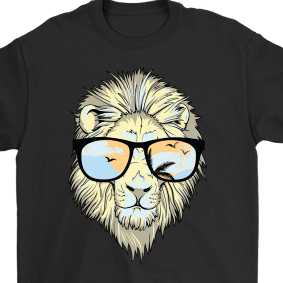 Hipster Lion T-shirt, Funny Gift for Lion Lover, Hipster Lion Shirt, Lion Shirt, Lion T-shirt