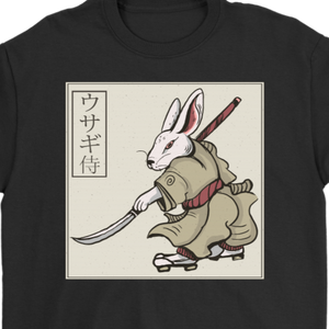 Funny Rabbit T-shirt, Funny Rabbit Gift, Rabbit Samurai T-shirt, Samurai Rabbit Shirt