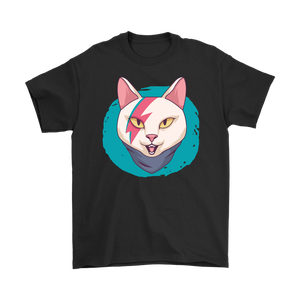 Gift for Cat Lover, Rock and Roll Kitty T-shirt, Bowie Cat Shirt