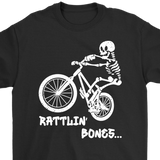 Gift for Mountain Biker, Funny Shirt for Bike Rider, Bike Riding Skeleton T-shirt, Funny Skeleton Shirt