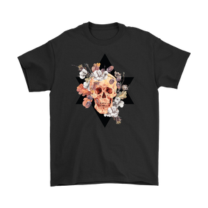 Skull & Flowers T-shirt, Skull and Flowers Gift, BoHo Skull Shirt