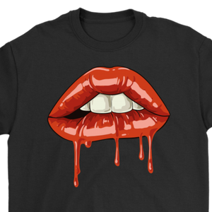 Dripping Lips T-Shirt, Gift for Rocky Horror Fan, Bite my Lip Shirt,