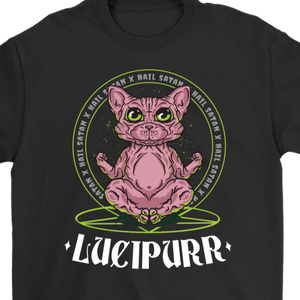 Evil Cat T-shirt, Gift for Cat Lover, Lucipurr T-shirt, Cat Lover Shirt, Funny Cat Shirt