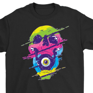 Psychedelic Skull T-shirt, Gift for Hippie, Psychedelic Skull Shirt, Psychedelic Gift