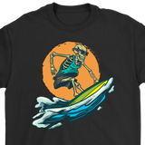 Surfer T-shirt, Gift for Surfer, Cool Surfing Skeleton T-shirt, Skeleton Surfer Shirt, Funny Surfer Shirt