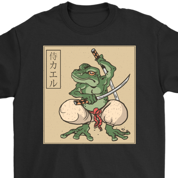 Funny Frog T-shirt, Funny Frog Gift, Frog Samurai T-shirt, Samurai Frog Shirt