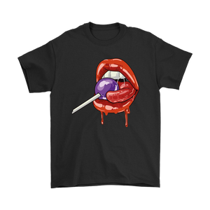 Lollipop T-shirt, Funny Gift T-shirt, Lips Shirt,