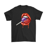 Lollipop T-shirt, Funny Gift T-shirt, Lips Shirt,