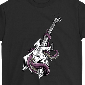 Octopus Guitar T-shirt, Gift for Guitar Player, Guitarist gift, Octopus Rock Shirt, Rock and Roll Shirt