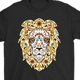 Sugar Skull Lion T-shirt, Lion Gift, Gift for Lion Lover, Lion Sugar Skull Shirt