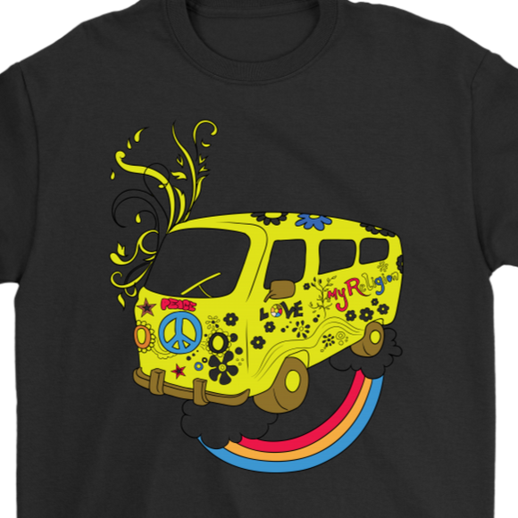 Hippie Van T-shirt, Van Gift, Shirt for Hippie, Hippie Van Gift