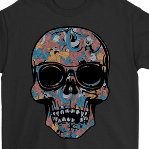 Paisley Skull T-shirt, Flowering Skull Shirt