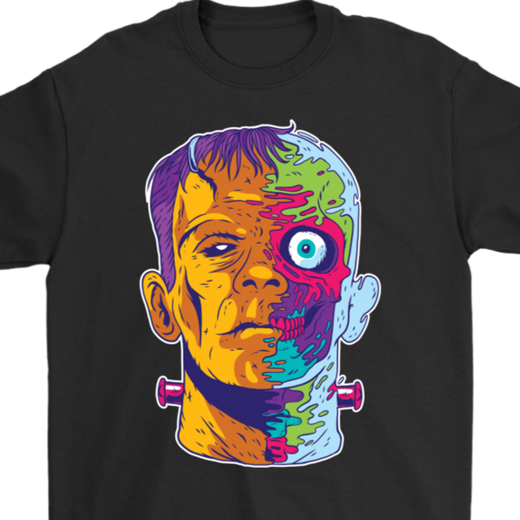 Frankenstein T-shirt, Funny Gift T-shirt, Funny Frankenstein Shirt, Psychedelic T-shirt