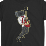 Funny Rock & Roll T-shirt, Rock Guitarist T-shirt, TV Head Rocker T-shirt, Gift for Guitarist