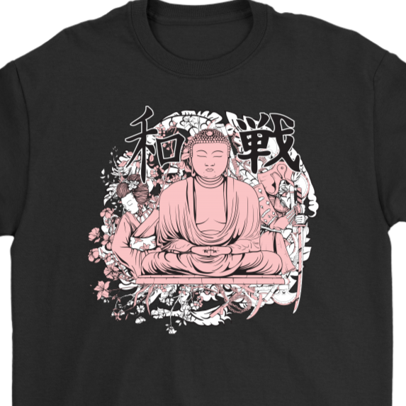 Buddha T-shirt, Gift of Pink Buddha, Buddha Gift, Shirt for Buddhist, Buddha Shirt