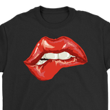 Biting Lip T-shirt, Gift for Rocky Horror Fan, Bitten Lip Shirt