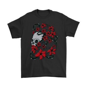 Trash Polka T-shirt, Skull Shirt Gift, Skull and Flowers Shirt, Skull T-shirt