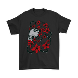 Trash Polka T-shirt, Skull Shirt Gift, Skull and Flowers Shirt, Skull T-shirt