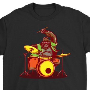 Gift for Drummer, Gorilla Drummer T-shirt, Gorilla Shirt