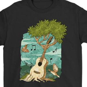 Gift for Music Lover, Guitar Lover T-shirt, Musical Tree of Life Shirt, Guitar Tree T-shirt