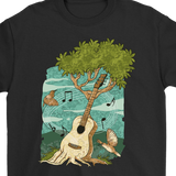 Gift for Music Lover, Guitar Lover T-shirt, Musical Tree of Life Shirt, Guitar Tree T-shirt