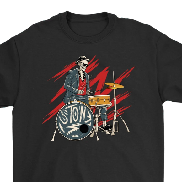 Funny Drummer T-shirt, Shirt for Drummer, Gift for Drummer, Skeleton Drummer Shirt