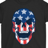 Skull Flag T-shirt, Skull Flag Gift, American Flag Skull, American Flag Gift, Skull T-shirt