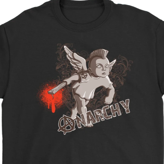 Rebel Angel T-shirt, Baby Angel Shirt, Gift for Rebel, Anarchy Angel T-shirt