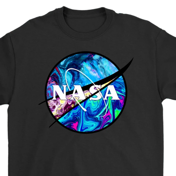Nasa T-shirt, Nasa Gift, Colorful Nasa T-shirt, Psychedelic Nasa T-Shirt, Psychedelic Nasa Shirt