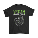 Gift for Vegan, Vegan T-shirt, Vegan Muscle Power Shirt, T-shirt for Vegan