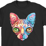 Rainbow Cat T-shirt, Egyptian Cat Shirt, Hairless Cat T-shirt, Gift for Cat Lover, Hairless Cat Owner Gift