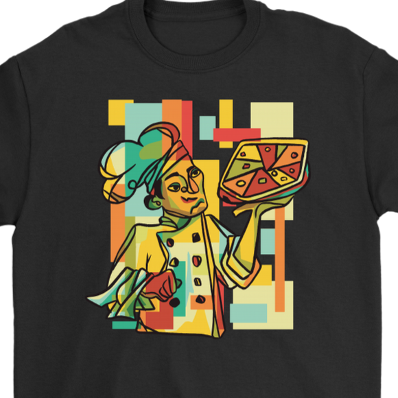 Funny Chef T-shirt, Cubist Chef Joke Shirt, Shirt for Cook, Gift for the Chef, Funny Kitchen Shirt,