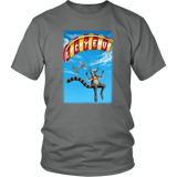 Lucky Lemur Parachute T-shirt, Lemur Sky Diver Shirt, Lemur Gift Shirt