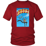 Lucky Lemur Parachute T-shirt, Lemur Sky Diver Shirt, Lemur Gift Shirt