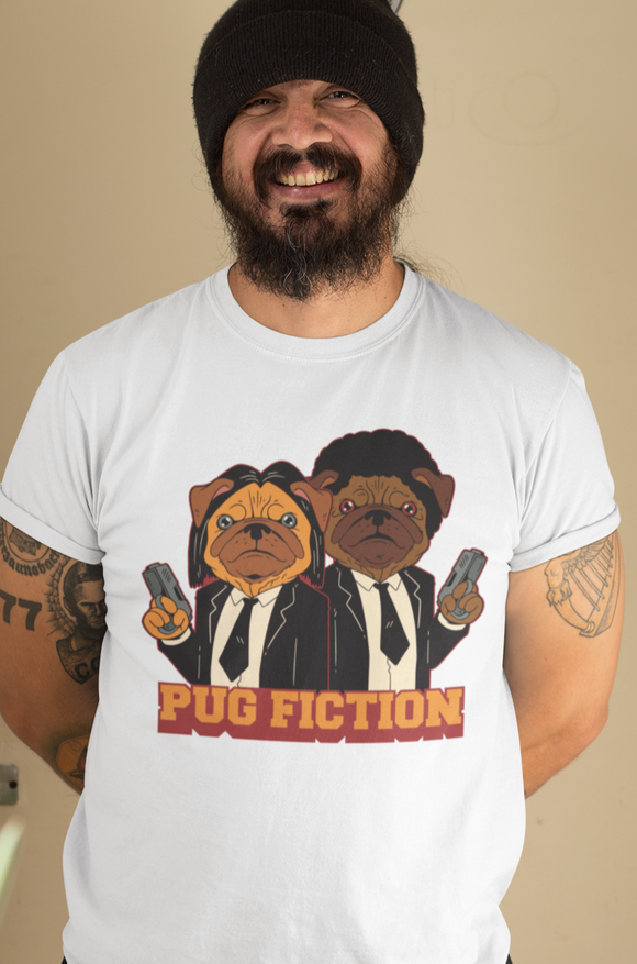 Funny Dog T-shirt, Funny Pug Gift, Pug Fiction Parody Shirt, Funny Pug T-shirt