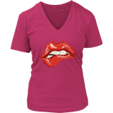 Biting Lip T-shirt, Gift for Rocky Horror Fan, Bitten Lip Shirt