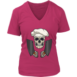 Gift for Chef, Chef with Cleavers T-shirt, Skull Shirt for Chef, Chef Skull Shirt