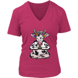 Cow Yoga T-shirt, Gift of Cow Yoga, Meditation Gift, Meditating Cow Shirt