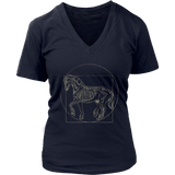 Vitruvian Horse T-shirt, Da Vinci Horse Shirt