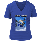 Skiing T-shirt, Funny Skiing T-shirt, Shirt for Skier, Lucky Lemur T-shirt, Gift for Skier