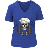 Gift for Chef, Chef with Cleavers T-shirt, Skull Shirt for Chef, Chef Skull Shirt